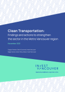 Clean Transportation: Findings and actions to strengthen the sector in the Metro Vancouver region